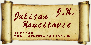 Julijan Momčilović vizit kartica